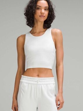 lululemon athletica Ribbed Softstreme Cropped Tank Top - 8